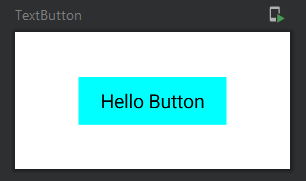 Hello Button con fondo cian y padding horizontal de 16dp y vertical de 8dp