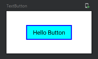 Hello Button con fondo cian y borde azul por fuera, al aplicar el border antes del padding
